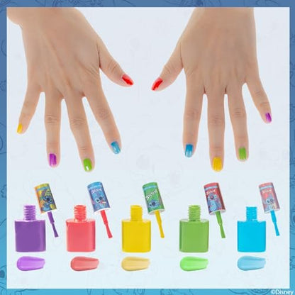 Disney Stitch 15-Piece Water-Based Peel-Off Nail Polish Set for Kids - Townley Girl