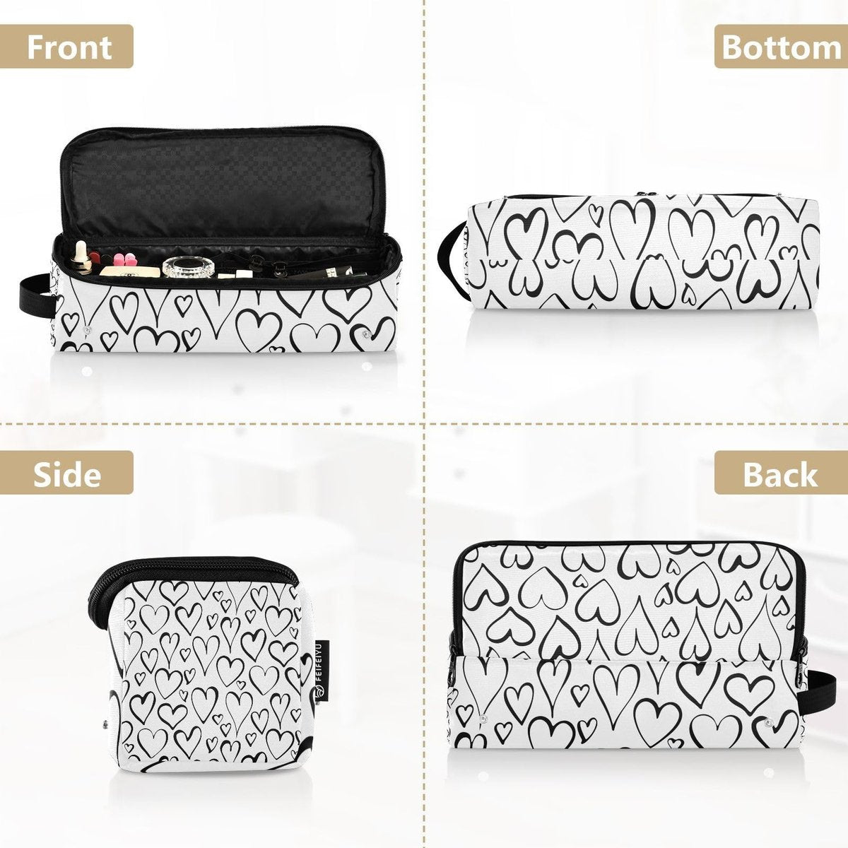 2-in-1 Curling Iron Travel Case and Heat Resistant Mat - Waterproof Portable Open Flat Travel Bag for Hot Tools, Hair Straighteners, and Curling Irons - Hair Accessories Organizer - görsel 9