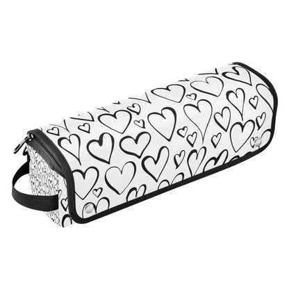 2-in-1 Curling Iron Travel Case and Heat Resistant Mat - Waterproof Portable Open Flat Travel Bag for Hot Tools, Hair Straighteners, and Curling Irons - Hair Accessories Organizer