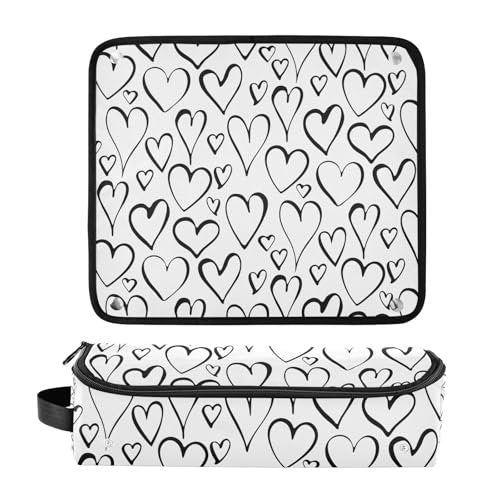 2-in-1 Curling Iron Travel Case and Heat Resistant Mat - Waterproof Portable Open Flat Travel Bag for Hot Tools, Hair Straighteners, and Curling Irons - Hair Accessories Organizer - görsel 6