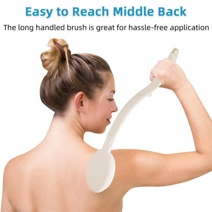 Topfinder Lotion Applicator for Back, Legs, Feet - Self Application of Sunscreen, Self-Tanning, Skin Cream, Acne Treatment - Beige EVA
