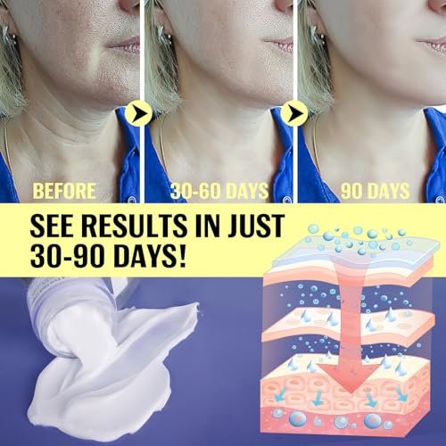 ZIXAOK Neck Cream for Tightening and Firming - Instant Face Lift Cream with Hyaluronic Acid & Vitamin E - Wrinkle Reduction & Deep Hydration for All Skin Types, 1.7 fl oz - görsel 18