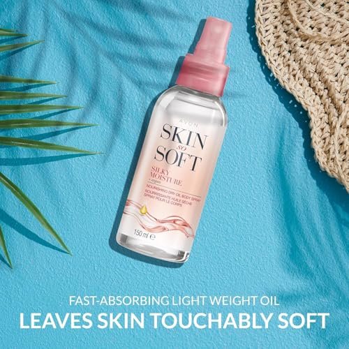 AVON SKIN SO SOFT Moisturizing Argan Body Oil for Hydrated, Glowing Skin - Dry Oil Spray, 150ml (2-Pack) Avelisse
