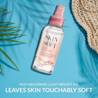 AVON SKIN SO SOFT Moisturizing Argan Body Oil for Hydrated, Glowing Skin - Dry Oil Spray, 150ml (2-Pack) Avelisse