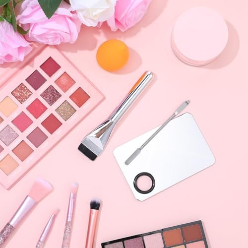 Ouligay 3-Piece Makeup Spatula Set with Mixing Palette – Metal Foundation Spatula & Palette Tray for Precise Makeup Application - görsel 4