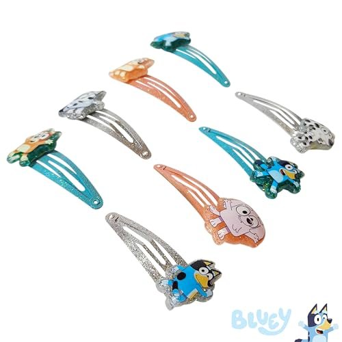 LUV HER Bluey Hair Clips for Girls - 8 Pack Multi Color Snap Clips Ages 3+ - görsel 18