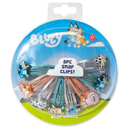LUV HER Bluey Hair Clips for Girls - 8 Pack Multi Color Snap Clips Ages 3+ - görsel 2