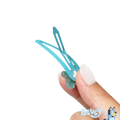 LUV HER Bluey Hair Clips for Girls - 8 Pack Multi Color Snap Clips Ages 3+
