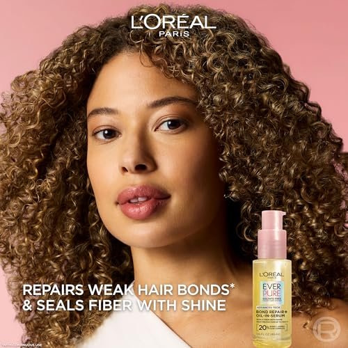 L'Oreal Paris EverPure Bond Repair Hair Oil-in-Serum – Heat Protectant & Strengthening Treatment for Damaged, Color-Treated Hair, 1.6 Fl Oz - görsel 4