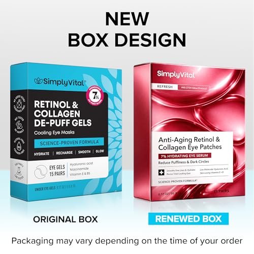 Under Eye Patches for Puffy Eyes and Dark Circles - Cooling Eye Masks with Collagen, Hyaluronic Acid & Retinol - Depuffing Undereye Mask Patches - 15 Pairs - görsel 16