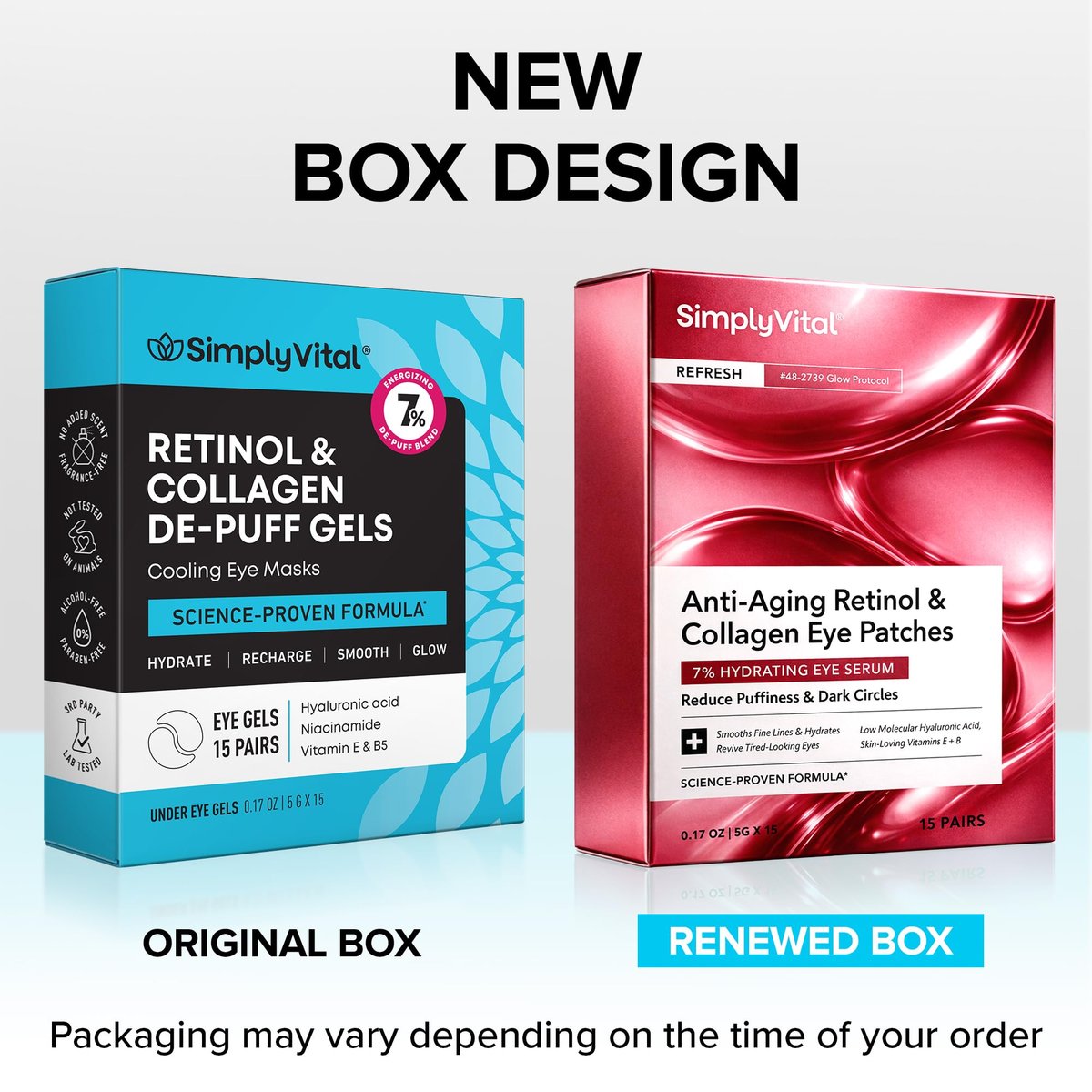 Under Eye Patches for Puffy Eyes and Dark Circles - Cooling Eye Masks with Collagen, Hyaluronic Acid & Retinol - Depuffing Undereye Mask Patches - 15 Pairs - görsel 15