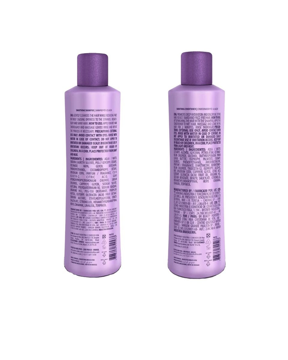 CADIVEU Plastica Dos Fios Home Care Kit – Keratin Hair Smoothing Shampoo and Conditioner Set for All Hair Types (2x300ml) Avelisse
