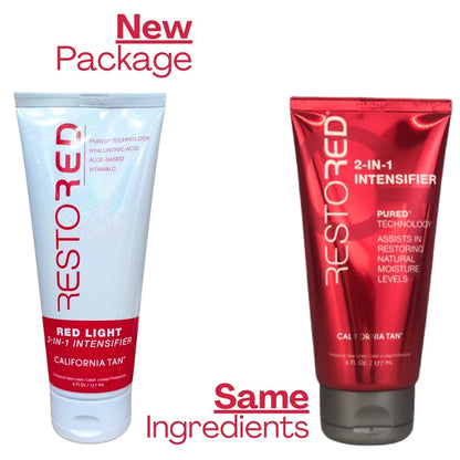 California Tan CT Restored 2-IN-1 Tanning Intensifier & Red Light Therapy Lotion, 6 oz - Collagen Boosting & Anti-Aging