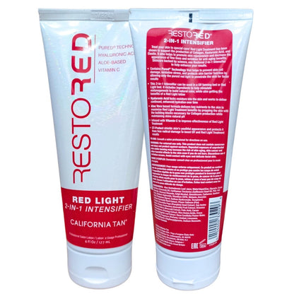 California Tan CT Restored 2-IN-1 Tanning Intensifier & Red Light Therapy Lotion, 6 oz - Collagen Boosting & Anti-Aging