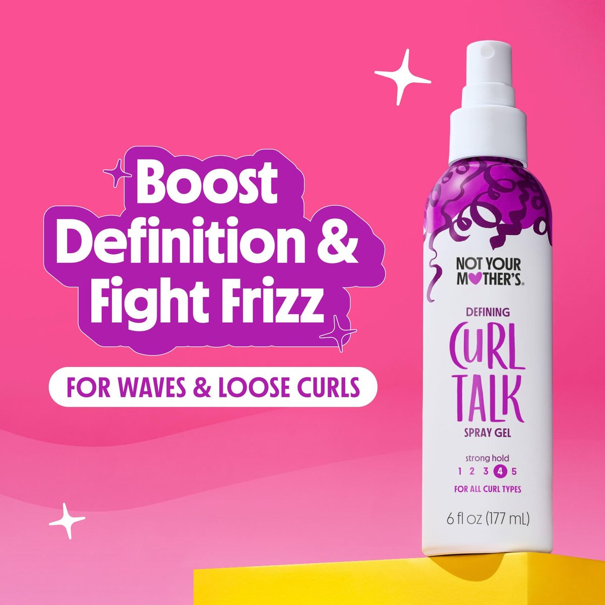 Not Your Mother's Curl Talk Defining Spray Gel & Defining Cream (2-Pack) - Rice Curl Complex for All Curly Hair Types - görsel 4