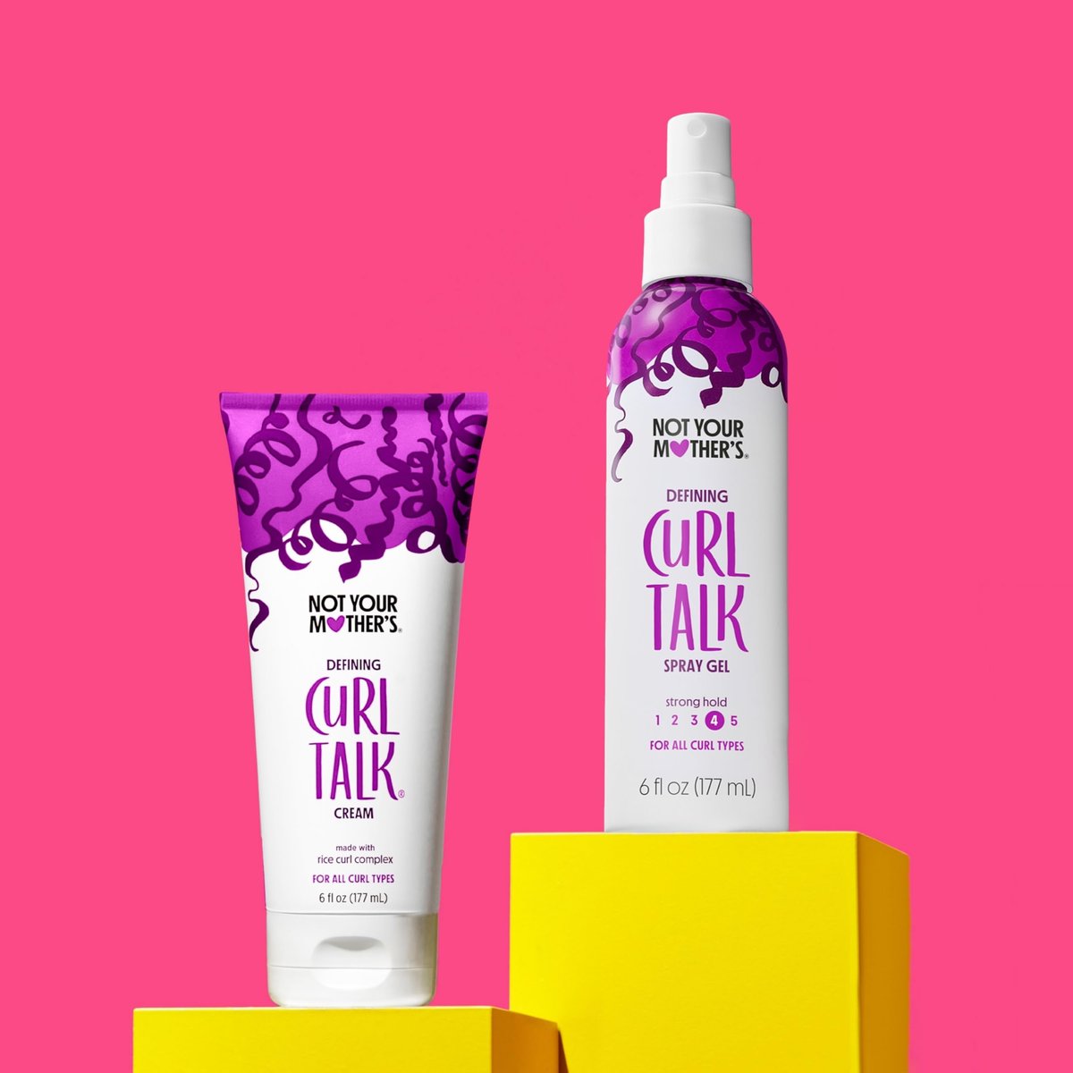 Not Your Mother's Curl Talk Defining Spray Gel & Defining Cream (2-Pack) - Rice Curl Complex for All Curly Hair Types - görsel 16