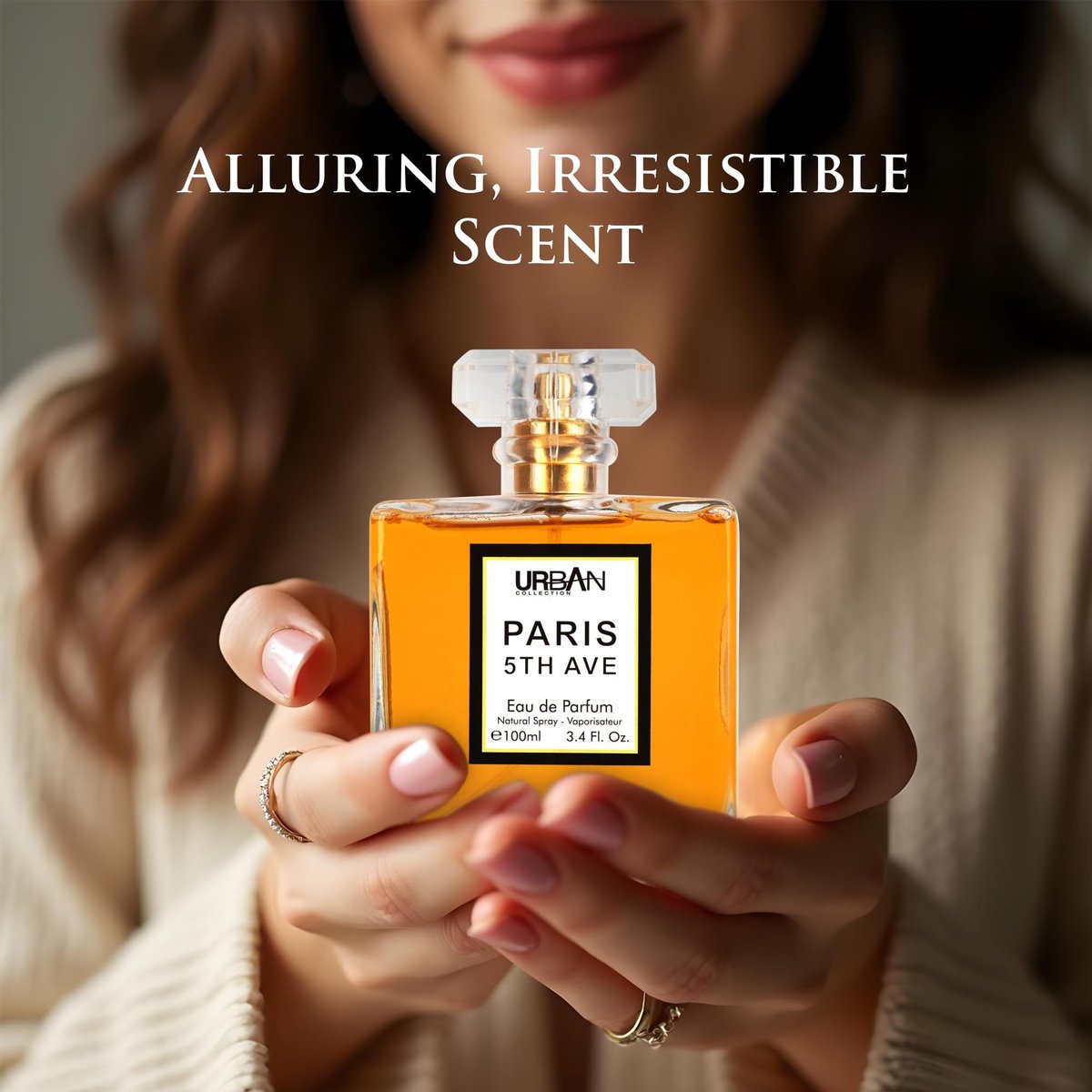 URBAN COLLECTION Paris 5th Avenue for Women Eau De Parfum - Elegant 100ml Bottle with Aldehydes, Neroli, Ylang Ylang, Bergamot & Peach Avelisse