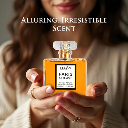 URBAN COLLECTION Paris 5th Avenue for Women Eau De Parfum - Elegant 100ml Bottle with Aldehydes, Neroli, Ylang Ylang, Bergamot & Peach Avelisse