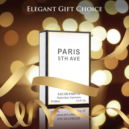 URBAN COLLECTION Paris 5th Avenue for Women Eau De Parfum - Elegant 100ml Bottle with Aldehydes, Neroli, Ylang Ylang, Bergamot & Peach Avelisse