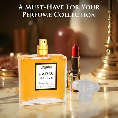 URBAN COLLECTION Paris 5th Avenue for Women Eau De Parfum - Elegant 100ml Bottle with Aldehydes, Neroli, Ylang Ylang, Bergamot & Peach Avelisse