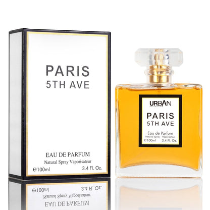 URBAN COLLECTION Paris 5th Avenue for Women Eau De Parfum - Elegant 100ml Bottle with Aldehydes, Neroli, Ylang Ylang, Bergamot & Peach Avelisse