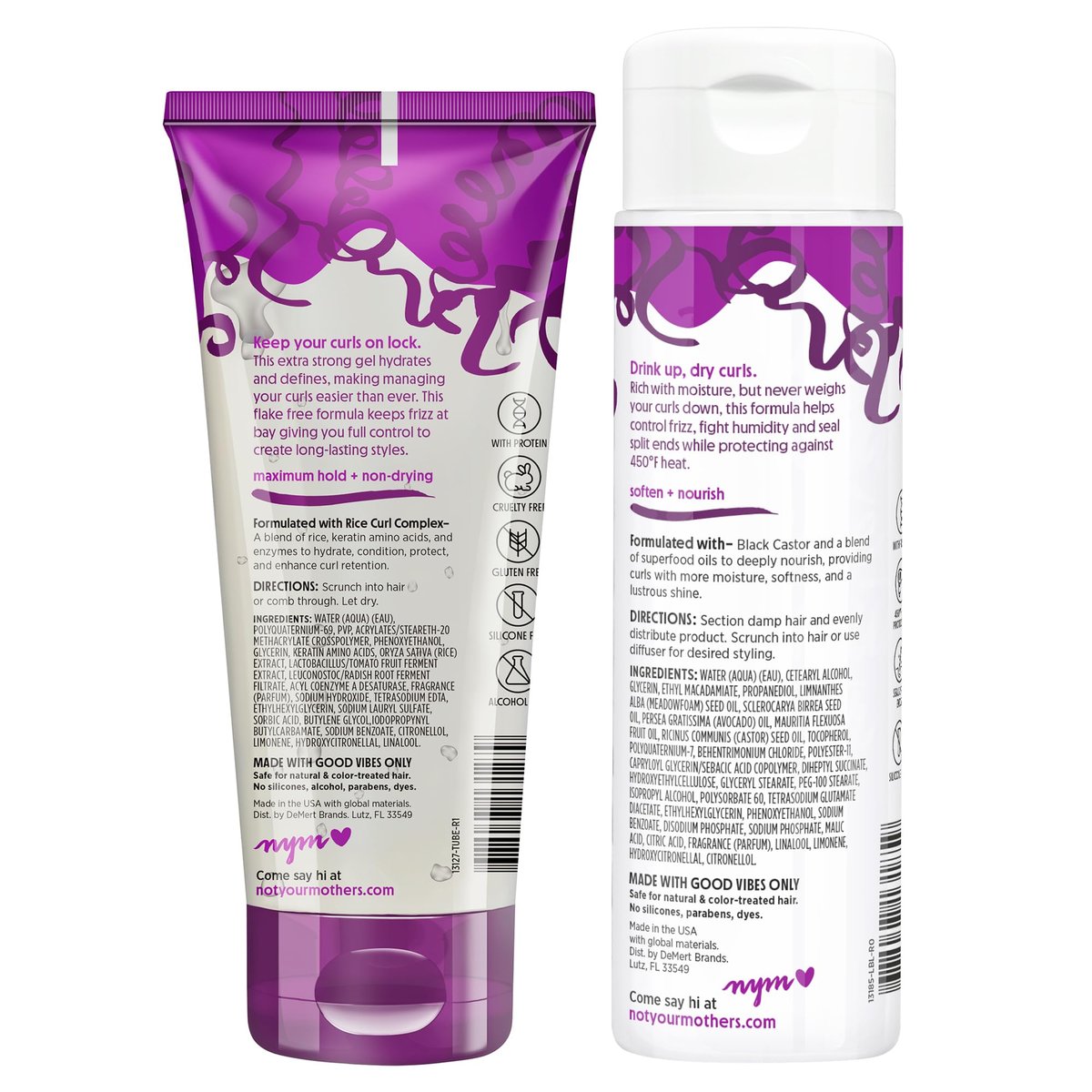 Not Your Mother's Curl Talk Lasting Definition Flash Freeze Gel & Frizz Control Moisturizing Lotion (2-Pack) – Rice Curl Complex - görsel 17