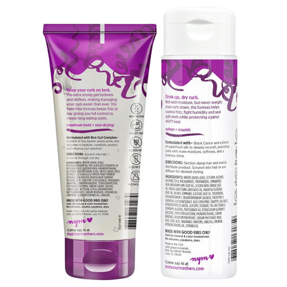 Not Your Mother's Curl Talk Lasting Definition Flash Freeze Gel & Frizz Control Moisturizing Lotion (2-Pack) – Rice Curl Complex