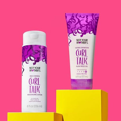 Not Your Mother's Curl Talk Lasting Definition Flash Freeze Gel & Frizz Control Moisturizing Lotion (2-Pack) – Rice Curl Complex
