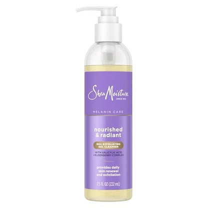 SheaMoisture Radiance BHA Exfoliating Gel Cleanser - Nourished & Radiant Daily Skin Renewal, Enhanced Brightness & Tone, 7.5 fl oz