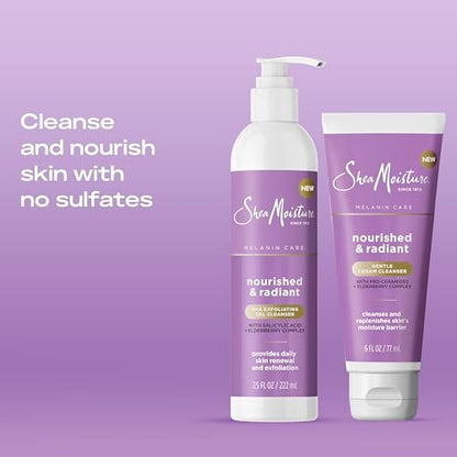 SheaMoisture Radiance BHA Exfoliating Gel Cleanser - Nourished & Radiant Daily Skin Renewal, Enhanced Brightness & Tone, 7.5 fl oz