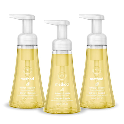 Method Foaming Hand Wash, Lemon + Freesia, 10 fl oz (Pack of 3)