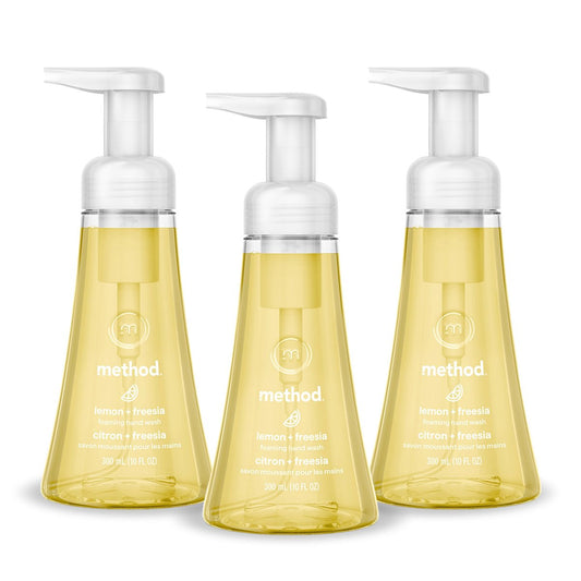 Method Foaming Hand Wash, Lemon + Freesia, 10 fl oz (Pack of 3)