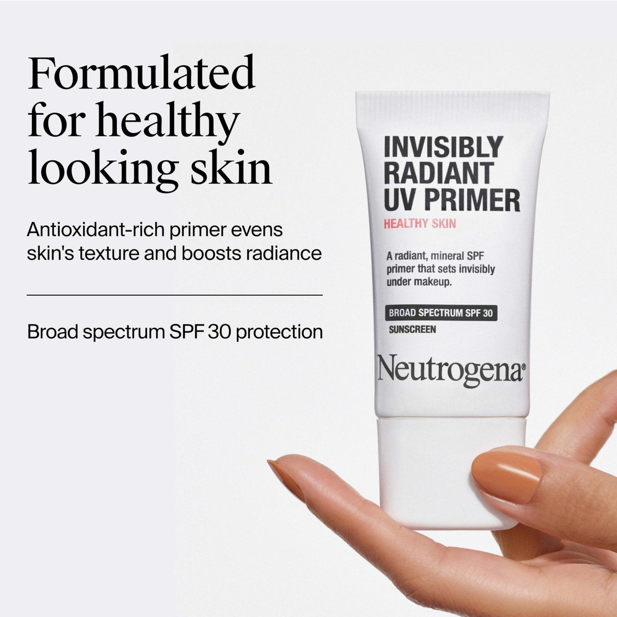 Neutrogena Healthy Skin Invisibly Radiant UV Face Primer with SPF 30 Mineral Sunscreen, Makeup Primer, Broad Spectrum SPF 30, Suitable for All Skin Types, 1 fl. oz Avelisse
