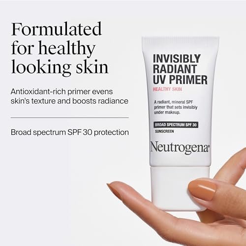 Neutrogena Healthy Skin Invisibly Radiant UV Face Primer with SPF 30 Mineral Sunscreen, Makeup Primer, Broad Spectrum SPF 30, Suitable for All Skin Types, 1 fl. oz Avelisse