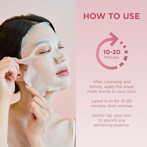 SKIN1004 Poremizing Clarifying Mask – Gentle Exfoliating Sheet Mask for Pore Elasticity & Minimizing, Korean Skincare, 5 Pack Avelisse