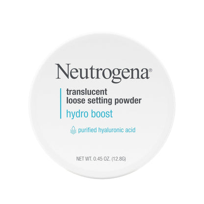 Neutrogena Hydro Boost Translucent Loose Setting Powder with Purified Hyaluronic Acid for Smooth Skin, Blurs Imperfections and Sets Makeup, Lightweight Face Powder, .44 oz