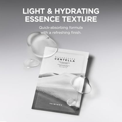 SKIN1004 Tone Glow Mask – Hydrating Facial Sheet Mask for Radiant Skin & Uneven Skin Tone with Madagascar Centella, Korean Skincare, 25ml x 5ea Avelisse