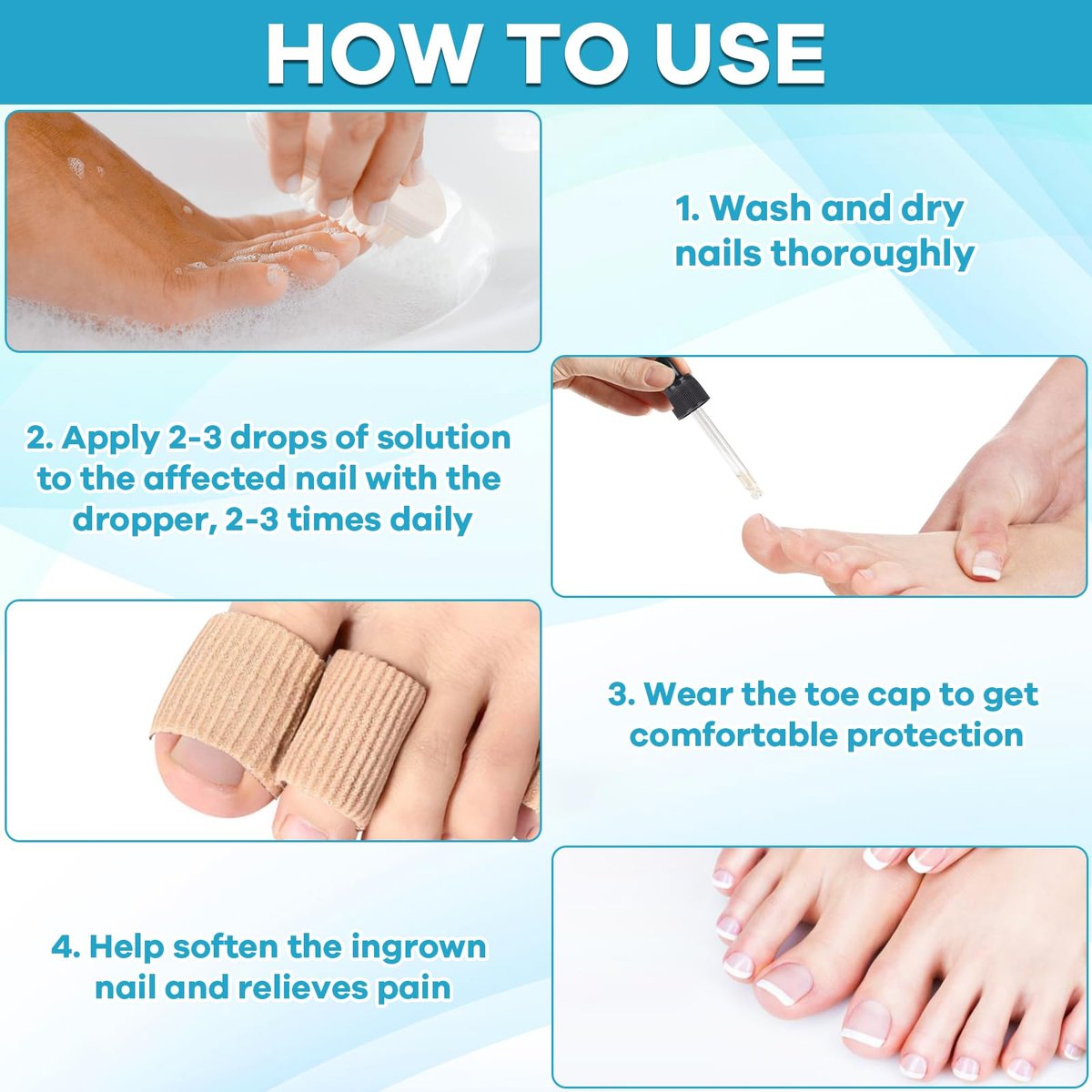 Ingrown Toenail Drop - Effective Pain Reliever and Softener Kit for Men and Women, Ingrown Toenail Corrector Drops, 1 Fl Oz Avelisse