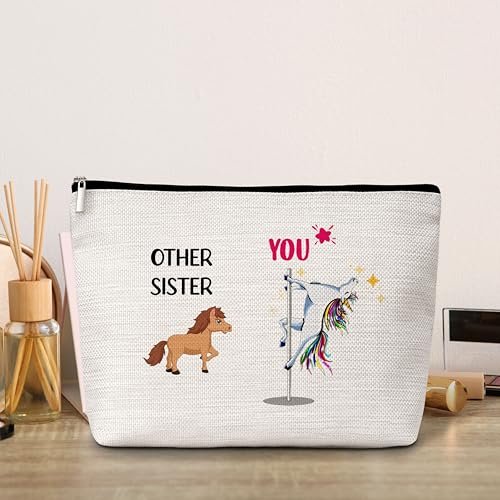 GREOXG Funny Other Sister and You Makeup Bag - Small Travel Cosmetic Pouch with Zipper, Cute Gift for Women Teen Girls Friends Mom Sisters Birthday Christmas Wedding - görsel 8