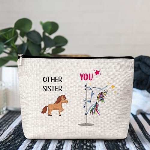 GREOXG Funny Other Sister and You Makeup Bag - Small Travel Cosmetic Pouch with Zipper, Cute Gift for Women Teen Girls Friends Mom Sisters Birthday Christmas Wedding - görsel 6
