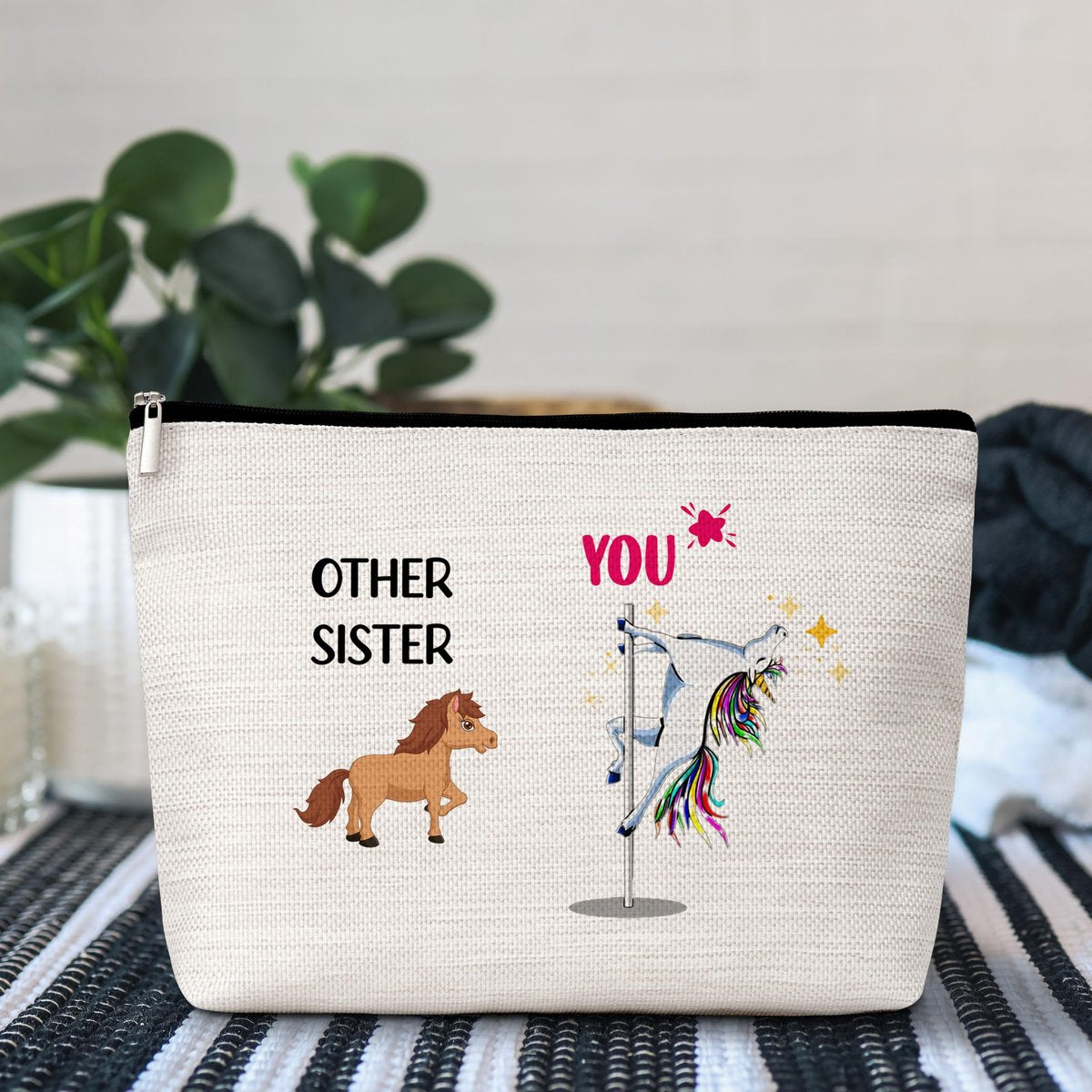 GREOXG Funny Other Sister and You Makeup Bag - Small Travel Cosmetic Pouch with Zipper, Cute Gift for Women Teen Girls Friends Mom Sisters Birthday Christmas Wedding - görsel 5