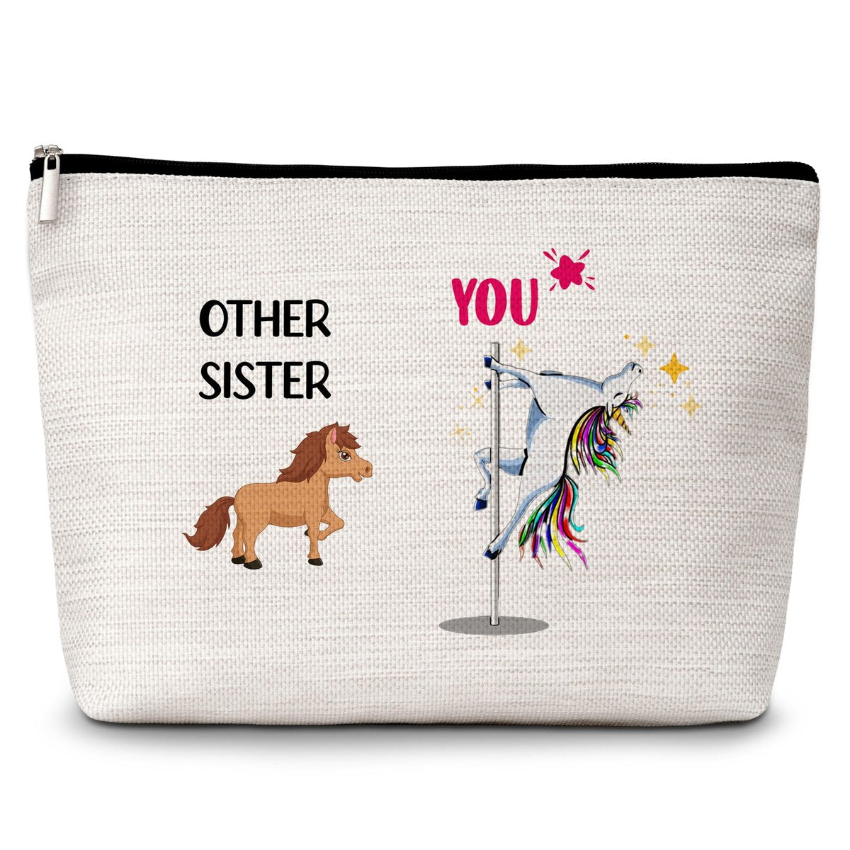 GREOXG Funny Other Sister and You Makeup Bag - Small Travel Cosmetic Pouch with Zipper, Cute Gift for Women Teen Girls Friends Mom Sisters Birthday Christmas Wedding - görsel 1