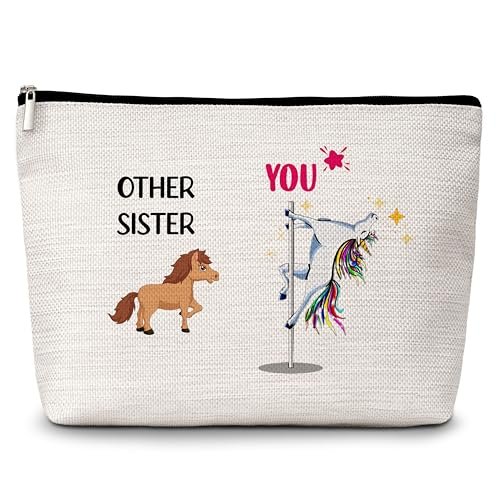 GREOXG Funny Other Sister and You Makeup Bag - Small Travel Cosmetic Pouch with Zipper, Cute Gift for Women Teen Girls Friends Mom Sisters Birthday Christmas Wedding - görsel 2