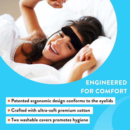 WIZARD RESEARCH Electric Heated Eye Mask – 10 Heat Levels for Dry Eyes, Styes, Puffiness, Computer Strain & More – 2025 Model Avelisse