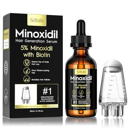 5% Minoxidil Hair Growth Oil for Men & Women Kit - Extra Strength Regrowth Serum, Topical Hair Loss Treatment, Thicker Healthier Hair & Beard Growth Kit, 2.11 fl.oz Avelisse
