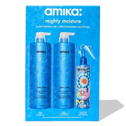 Amika Mighty Moisture Jumbo Hydration Set – Signature Shampoo & Conditioner Duo (74.3 oz) Avelisse