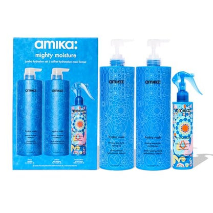 Amika Mighty Moisture Jumbo Hydration Set – Signature Shampoo & Conditioner Duo (74.3 oz) Avelisse