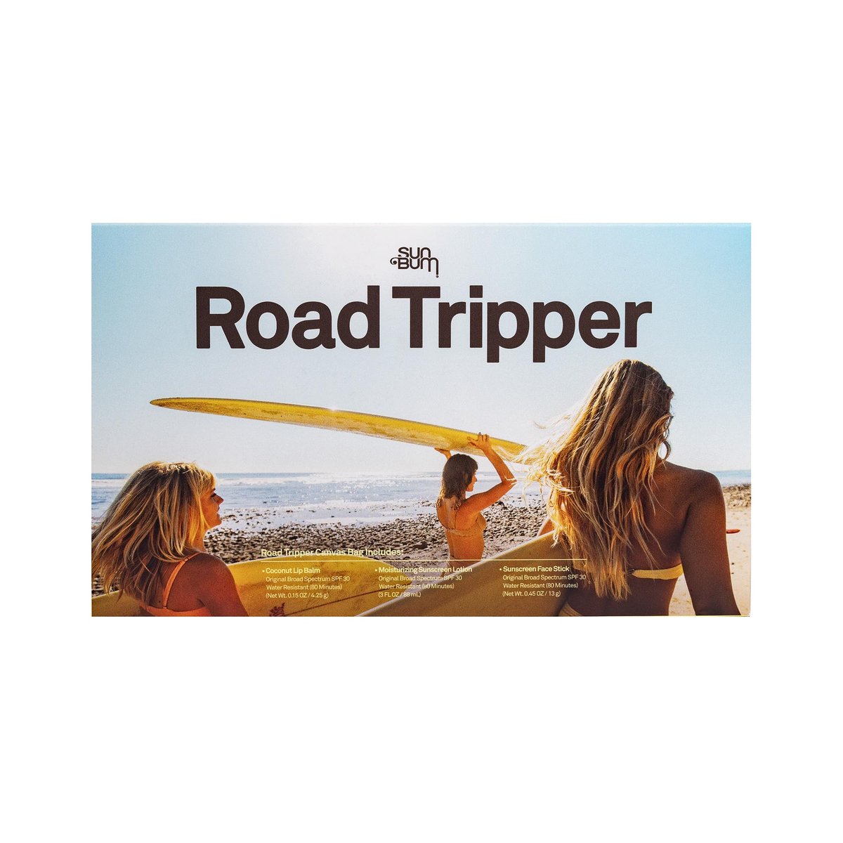 Sun Bum Road Tripper Travel Sized Sun Care Pack - SPF 30 Sunscreen Lotion, Face Stick & Lip Balm - Broad Spectrum UVA/UVB Protection - Hawaii 104 Act Compliant - TSA Friendly Avelisse