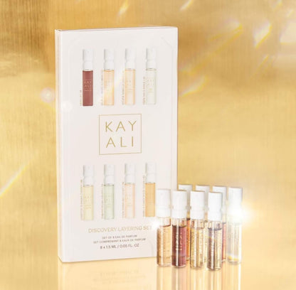 Huda KAYALI Beauty Discovery Perfume Layering Gift Set of 8 Eau De Parfum Samplers (8 x 1.5 mL) Avelisse