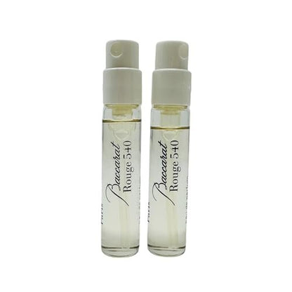In1mart 2 B.accarat R.ouge 540 Eau De Parfum Spray Sample Vial 0.06 fl.oz/ 2ml Each Avelisse